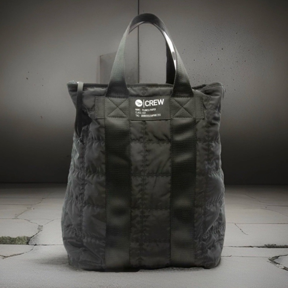 Paper Planes ✈️ Aviator Utility Tote Bag Black 100992-BLK BNWT MSRP $125
